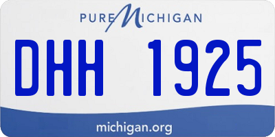 MI license plate DHH1925