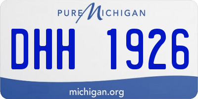 MI license plate DHH1926