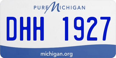 MI license plate DHH1927