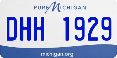 MI license plate DHH1929