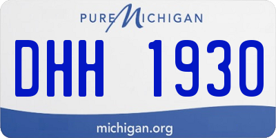 MI license plate DHH1930