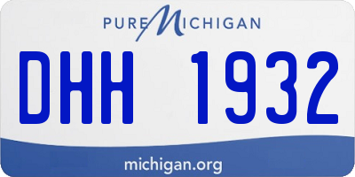 MI license plate DHH1932