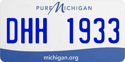 MI license plate DHH1933