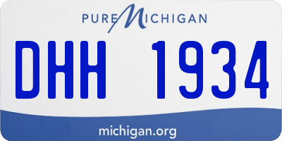 MI license plate DHH1934