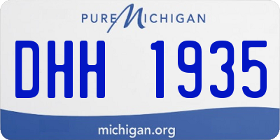 MI license plate DHH1935