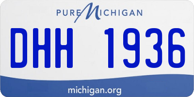 MI license plate DHH1936
