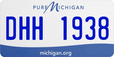 MI license plate DHH1938