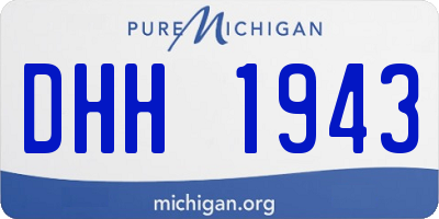 MI license plate DHH1943