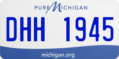 MI license plate DHH1945