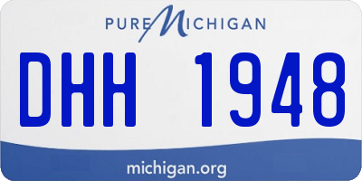 MI license plate DHH1948