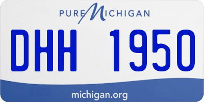 MI license plate DHH1950