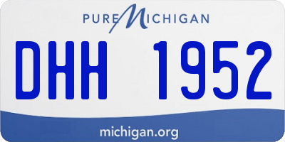 MI license plate DHH1952