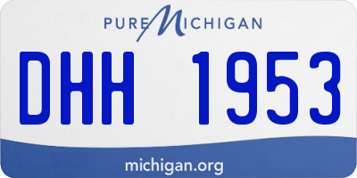 MI license plate DHH1953