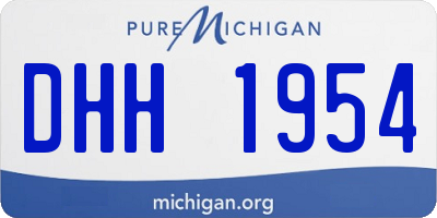 MI license plate DHH1954