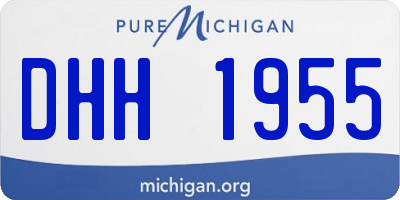 MI license plate DHH1955