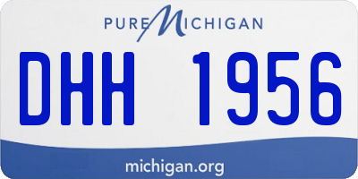 MI license plate DHH1956