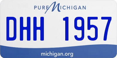 MI license plate DHH1957