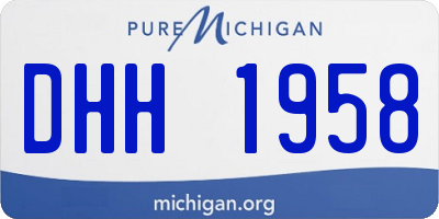 MI license plate DHH1958