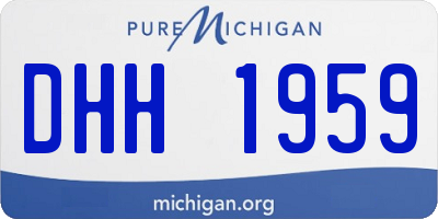 MI license plate DHH1959