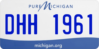 MI license plate DHH1961