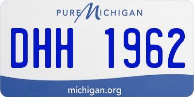 MI license plate DHH1962