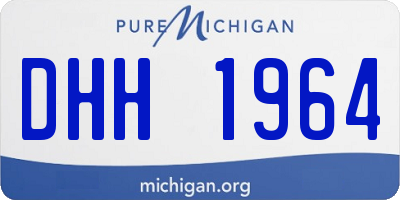 MI license plate DHH1964