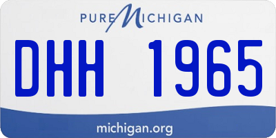 MI license plate DHH1965