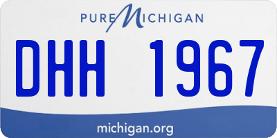 MI license plate DHH1967
