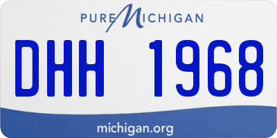 MI license plate DHH1968
