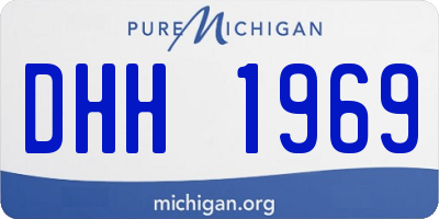 MI license plate DHH1969