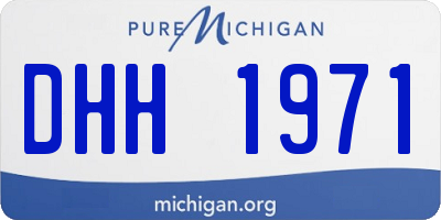 MI license plate DHH1971