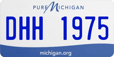 MI license plate DHH1975