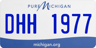 MI license plate DHH1977