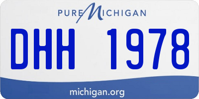 MI license plate DHH1978