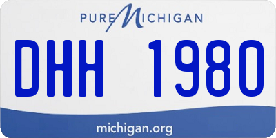 MI license plate DHH1980