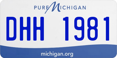 MI license plate DHH1981