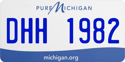 MI license plate DHH1982