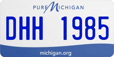 MI license plate DHH1985