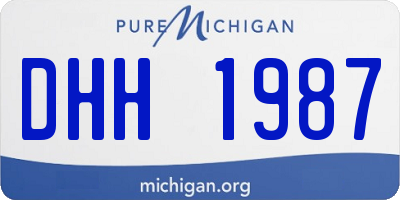 MI license plate DHH1987