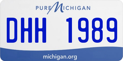MI license plate DHH1989