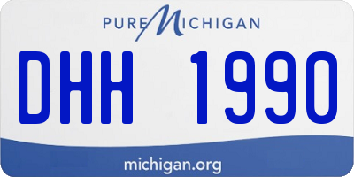 MI license plate DHH1990