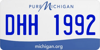 MI license plate DHH1992