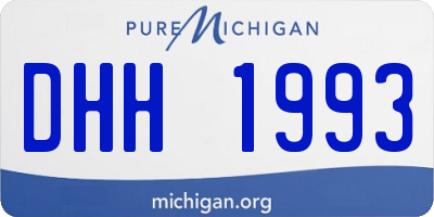 MI license plate DHH1993
