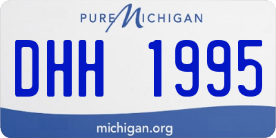 MI license plate DHH1995