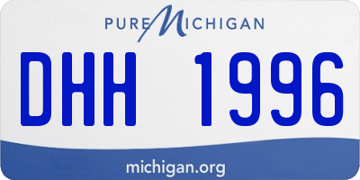 MI license plate DHH1996
