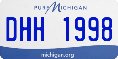 MI license plate DHH1998