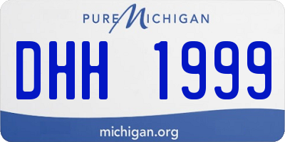 MI license plate DHH1999