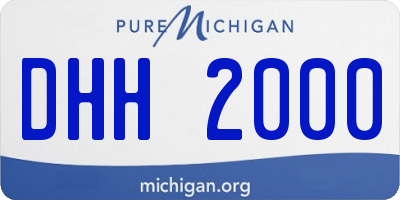 MI license plate DHH2000