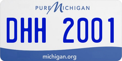 MI license plate DHH2001
