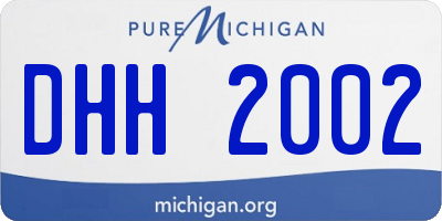 MI license plate DHH2002